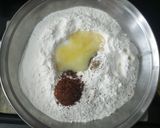 A picture of step 2 of Peri Peri Triangle Mathri.