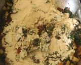 A picture of step 4 of Muli ki subji with maize flour.