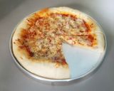 Foto langkah ke 5 dari resep 188. No Knead Pizza Eggless dengan Pinggiran Sosis.