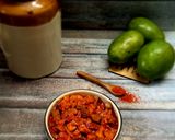 A picture of step 7 of Raw Mango jaggery pickle.