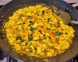 A picture of step 3 of Matar Paneer Bhurji.