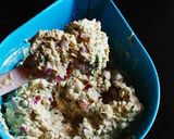 A picture of step 6 of Salmon and Tofu Crab Cake Style.