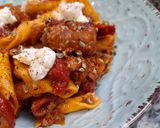 Foto del paso 8 de la receta: Garganelli picantes con butifarra, tomates secos y mozzarella