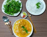 Hình bước làm 6 của món Bún cà ri gà