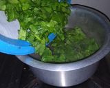 A picture of step 2 of Radish Greens(Mooli Bhaji) And Spinach Saag.