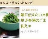 A picture of step 5 of Easy Japanese Chrysanthemum Greens with Sesame Dressing.