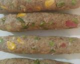 A picture of step 6 of Hot-hot quinoa hot dogs with nutri &flax.