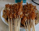 A picture of step 3 of Chicken Satay (Sate Ayam) with Peanut Sauce.