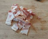 A picture of step 5 of Carmelized Bacon Brussel Sprouts.