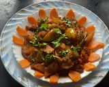 A picture of step 8 of Nagpuri style Wanga batata saoji masala zhanzhanit bhaji (brinjal potato sabji).
