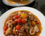 Foto langkah ke 2 dari resep Oseng cumi sosis.