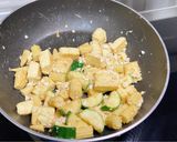 金沙櫛瓜玉米筍豆腐的食譜步驟7照片