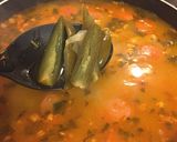A picture of step 6 of Charro Beans with Pickled Pork Skin.