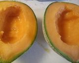 A picture of step 2 of Melon and prosciutto.