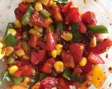 A picture of step 2 of Veg Nachos with cheesy Dip.