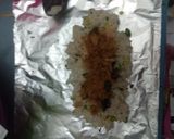 Foto langkah ke 3 dari resep Nasi panggang ayam abon aluminium foil so simple.