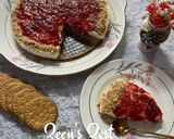 A picture of step 8 of No Bake Strawberry Cheesecake with homemade Cottage Cheese and Fresh Cream.