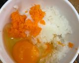 Hình bước làm 1 của món Pancake cơm trứng carrot