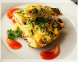 Foto langkah ke 10 dari resep Frittata Brokoli,Sosis,Jamur dan Keju - Italian Omelete.