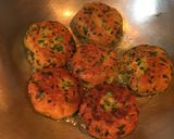 A picture of step 6 of Spinach Tikki.
