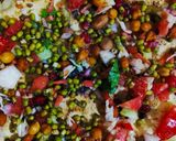 A picture of step 2 of Masala papad with moong moth.