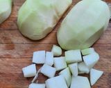 A picture of step 6 of Turnip sambar rice.