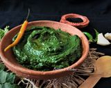 A picture of step 3 of Palong Shaag Bata (Spinach Chutney - Bong style).