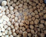 A picture of step 1 of Vegetarian soya keema.