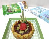 Foto langkah ke 5 dari resep Matcha Burnt Cheesecake.