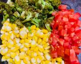 A picture of step 3 of Roasted broccoli corn salad.