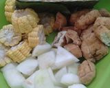 Foto langkah ke 1 dari resep Lodeh Buah Kundur, Jagung manis, Tahu Tempe.