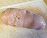 A picture of step 3 of Brad's Chicken Cordon Bleu.