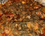 A picture of step 2 of Palak Tamatar curry with cream.