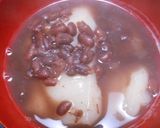 A picture of step 6 of Oshiruko (Sweet Red Bean Soup with Mochi, Using Canned Azuki Beans).