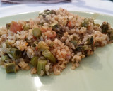 Foto del paso 7 de la receta: Arroz integral a banda con gambas y espárragos