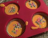 Foto del paso 3 de la receta: Muffins de zanahoria con nutella y crujientitos de colores 