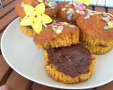 Foto del paso 4 de la receta: Muffins de zanahoria con nutella y crujientitos de colores 