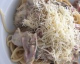 Foto del paso 11 de la receta: Espaguetis con salsa de puerro y champiñón 