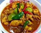 รูปขั้นตอนการทำที่ 6 ของ แกงพริกไก่ใส่มะเขือเปราะ