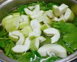 Hình bước làm 3 của món Canh cua rau mồng tơi
