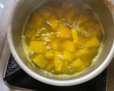 A picture of step 1 of Kancha Aam Morobba.