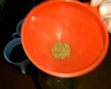 A picture of step 2 of Cappuccino without any machine or milk frothier.