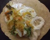 A picture of step 6 of Squash Blossom Quesadillas.