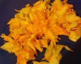 A picture of step 2 of Squash Blossom Quesadillas.