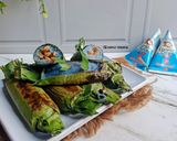 Foto langkah ke 5 dari resep Lemper Bunga Telang.