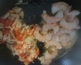 A picture of step 2 of Seasoned Shrimp w/ EZ Homemade Sauce &fresh Mozzarella.