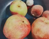 صورة لخطوة 1 من وصفة عصير تفاح وخوخ وليمون 😋تحفة