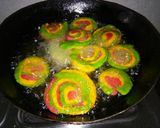 A picture of step 18 of Sweet colourful Custard mathari.