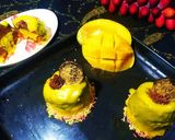A picture of step 13 of Mango chocolate mousse cupcake.