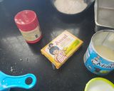A picture of step 3 of Rainbow blondies.
